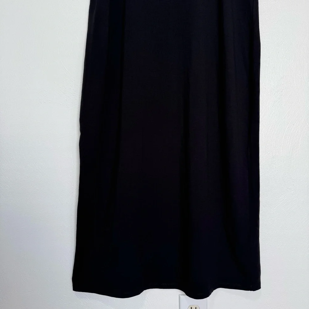 Eileen Fisher Tank Long Dress Women’s Large Black Minimalist Casual Quiet Luxury